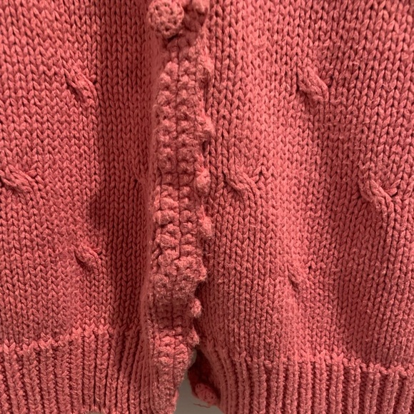Appleseed’s Hand Embroidery Floral  Sweater Cardigan Pullover Rose Pink Sz Med - Picture 6 of 10